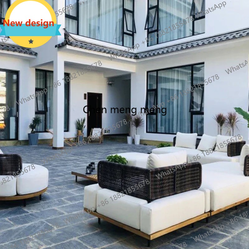 Outdoor Furniture Japanese Style - D80 Japanse stijl eenvoudige teakhouten tuinbanken,