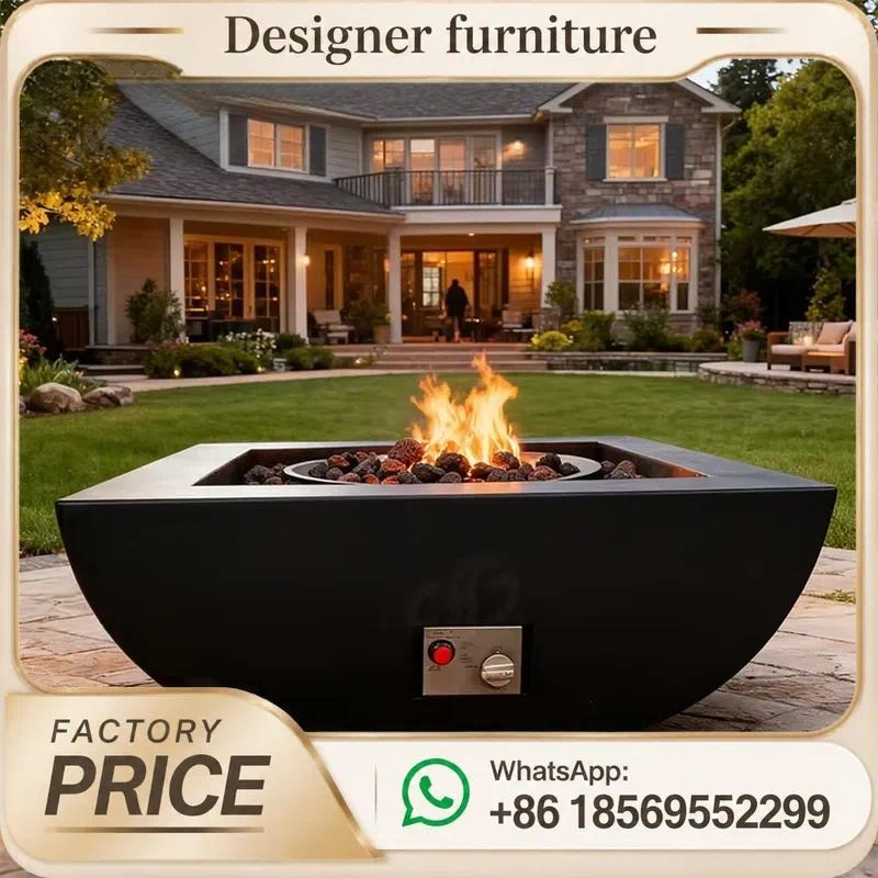 Outdoor Furniture With Fire Pit Table - Op maat gemaakte buiten gasvuurtafel van