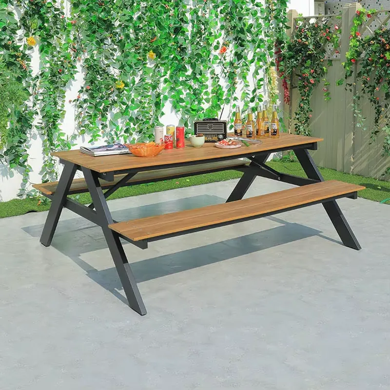 Outdoor Furniture Bench - Moderne aluminium tuinmeubelen eettafelset & picknicktafel