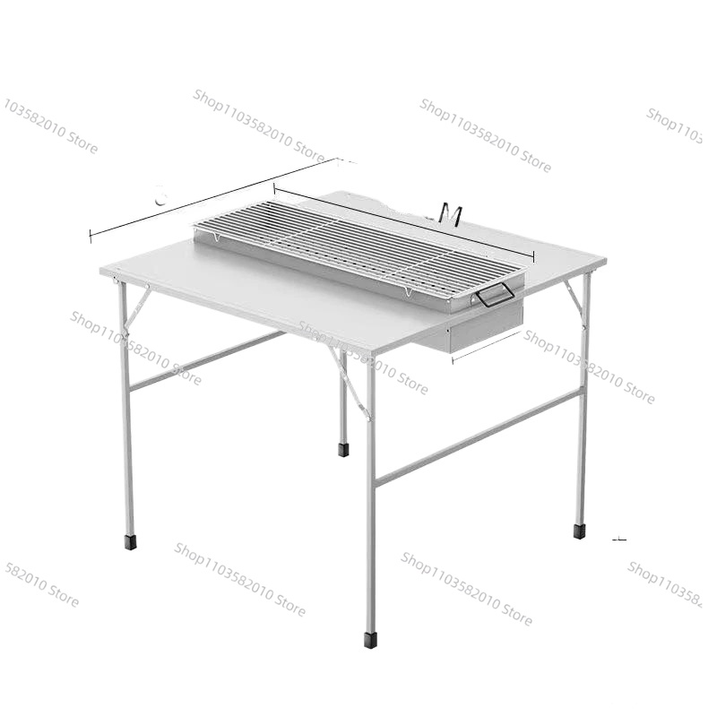 Outdoor Furniture Diy - Verdikte opvouwbare buitentafel, draagbare picknick- en