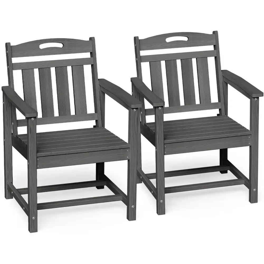 Outdoor Furniture Dining Set - All-Weather HDPE terrasstoelen, set van 2,