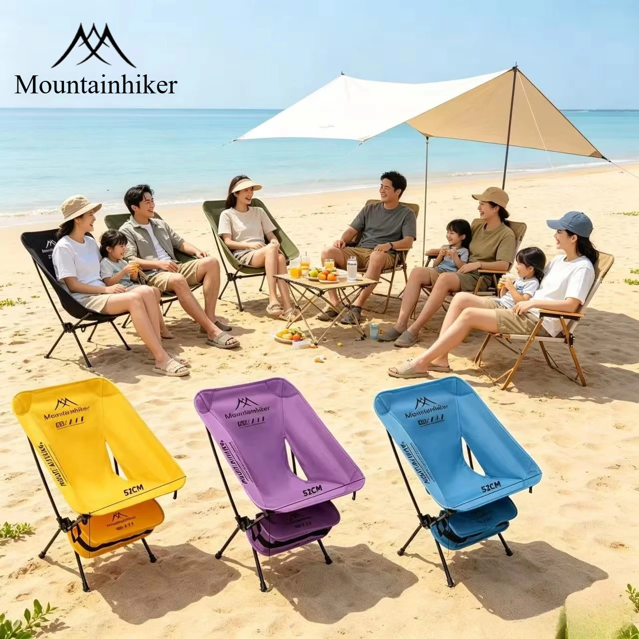 Outdoor Furniture Bench - Ultralichte opvouwbare maanstoel van aluminiumlegering, buitenbank