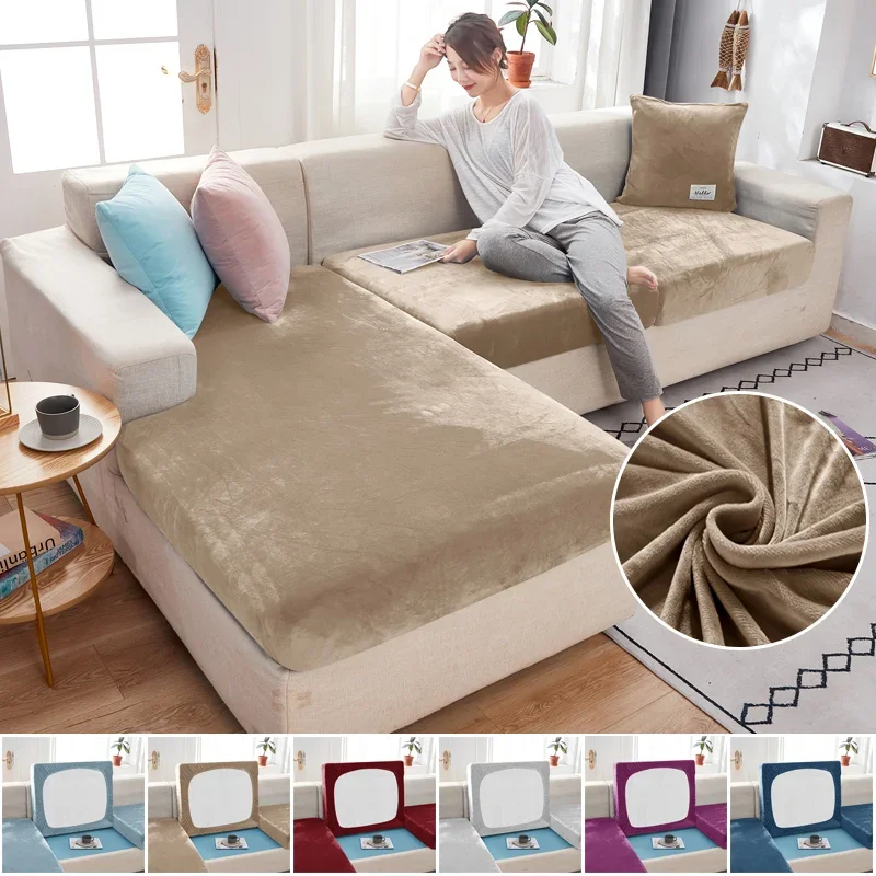 Outdoor Furniture Bali Style - Elastisch fluwelen bankzitkussenhoezen voor woonkamer kussen