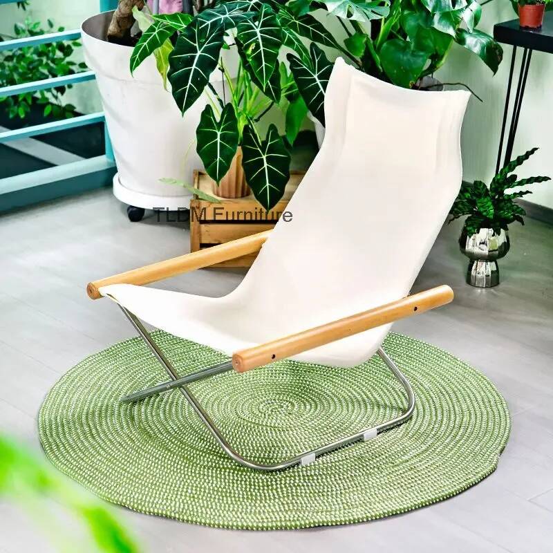 Outdoor Furniture Japanese Style - Zero-Setup Opvouwbare canvas loungestoel Balkon Patio