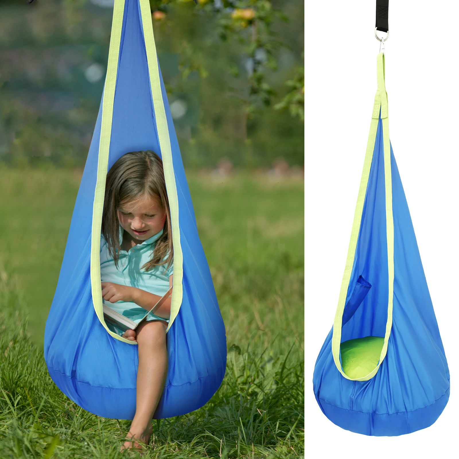 Outdoor Furniture Kids - Zintuiglijke schommelstoel voor kinderen, draagbare hangmatstoel