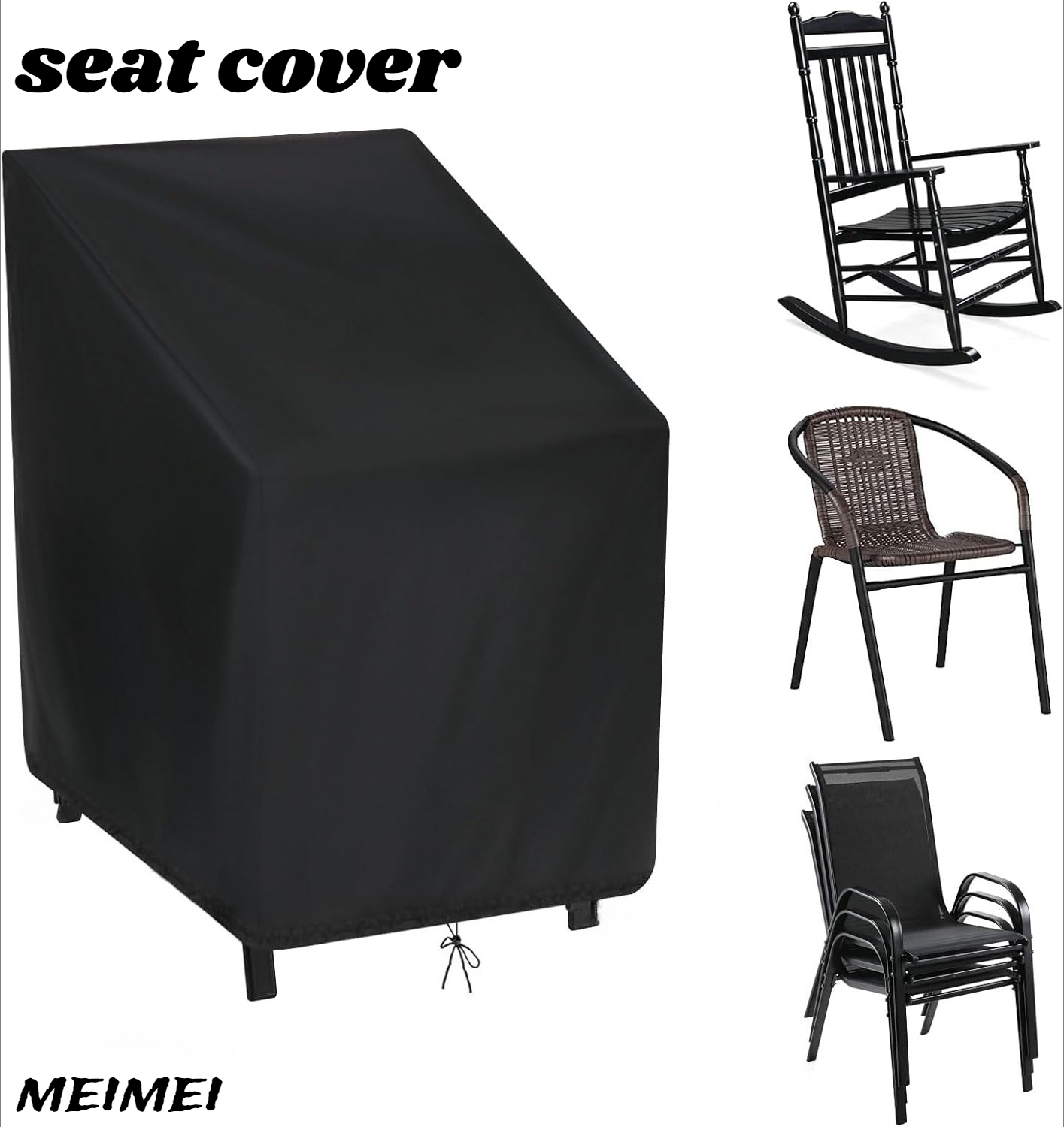 Outdoor Furniture Cover - Gestapelde stoel stofkap opbergtas Outdoor tuinmeubelbeschermer