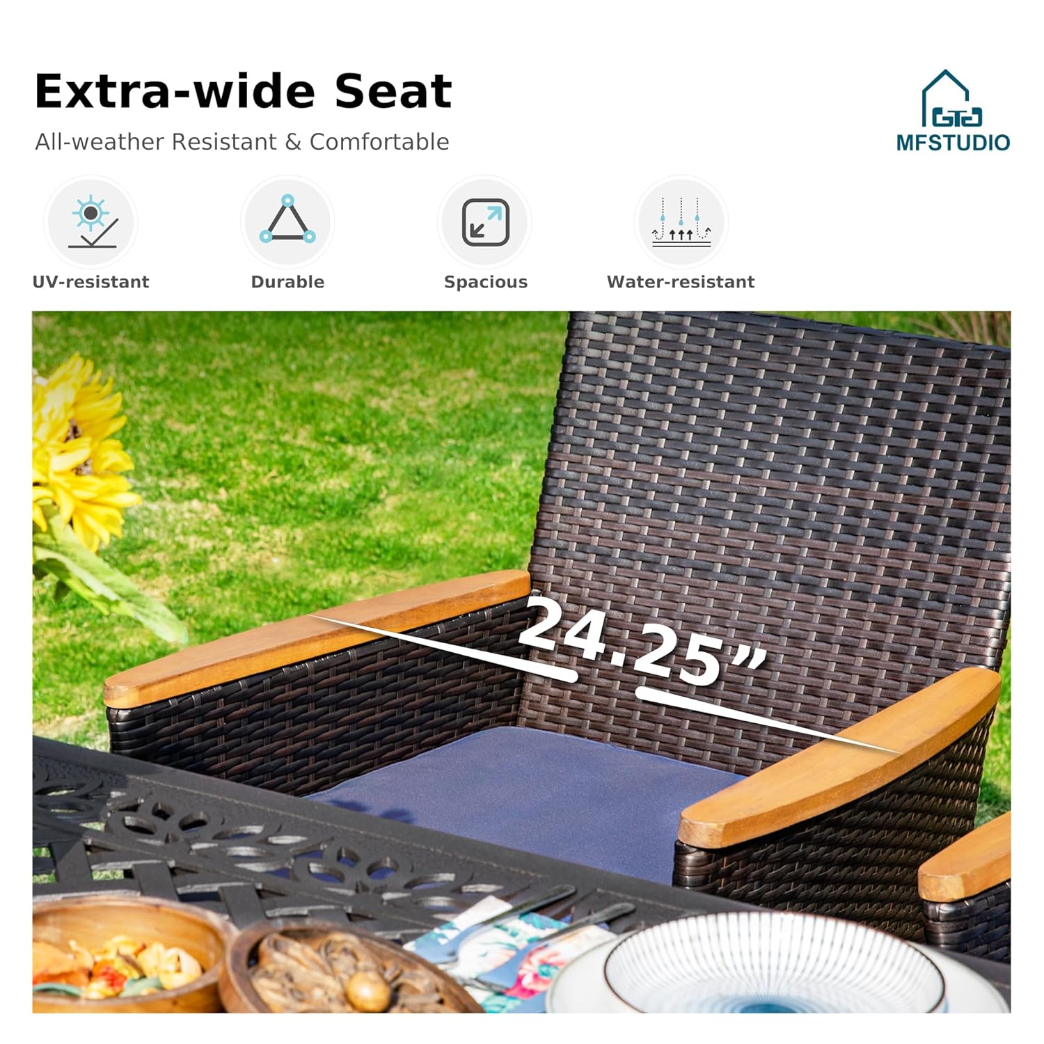 Tuinset voor 4 personen, tuin  - Outdoor Furniture Dining Set recensie en prijs