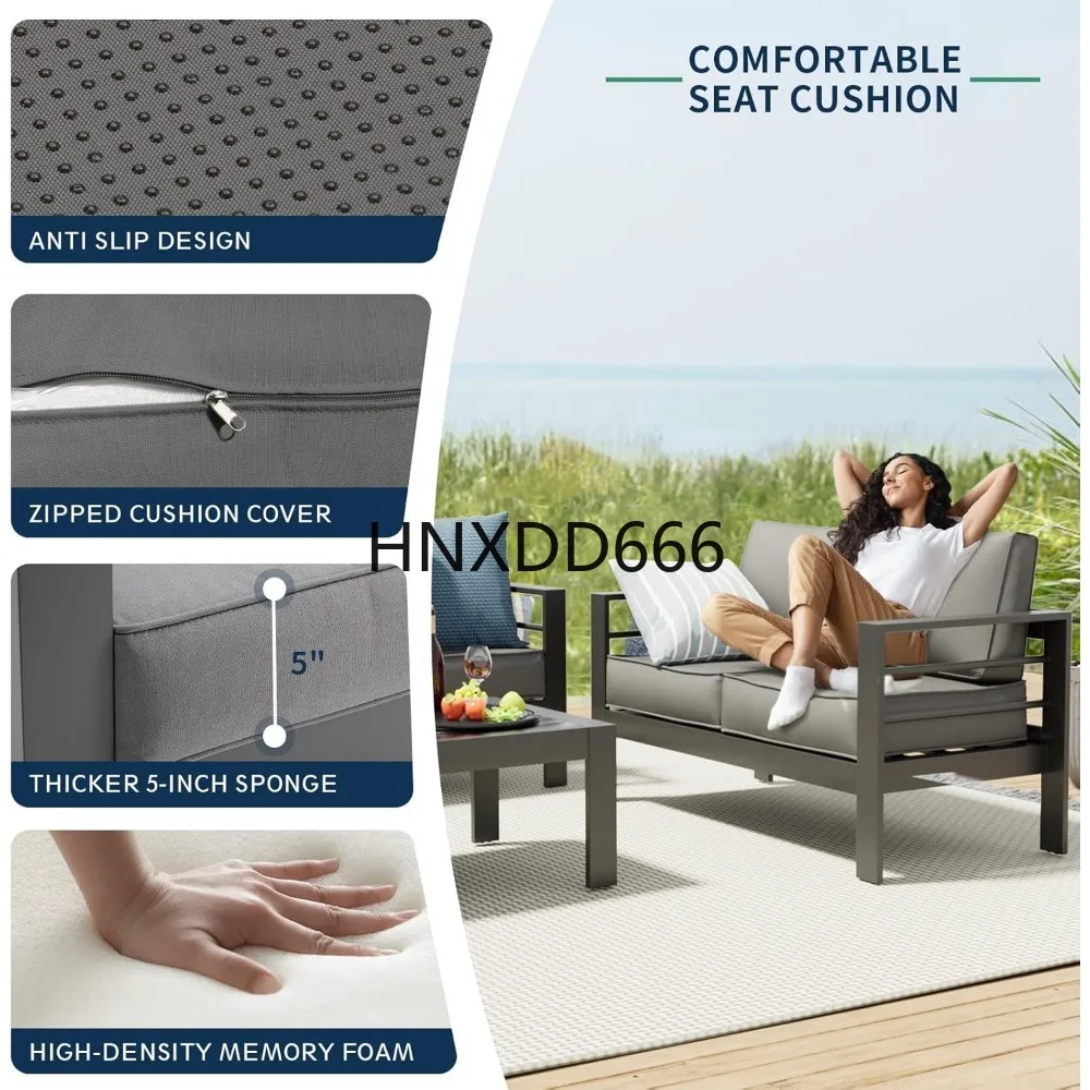 Tuinmeubelset met vuurtafel, 6 - Outdoor Furniture With Fire Pit Table recensie en prijs