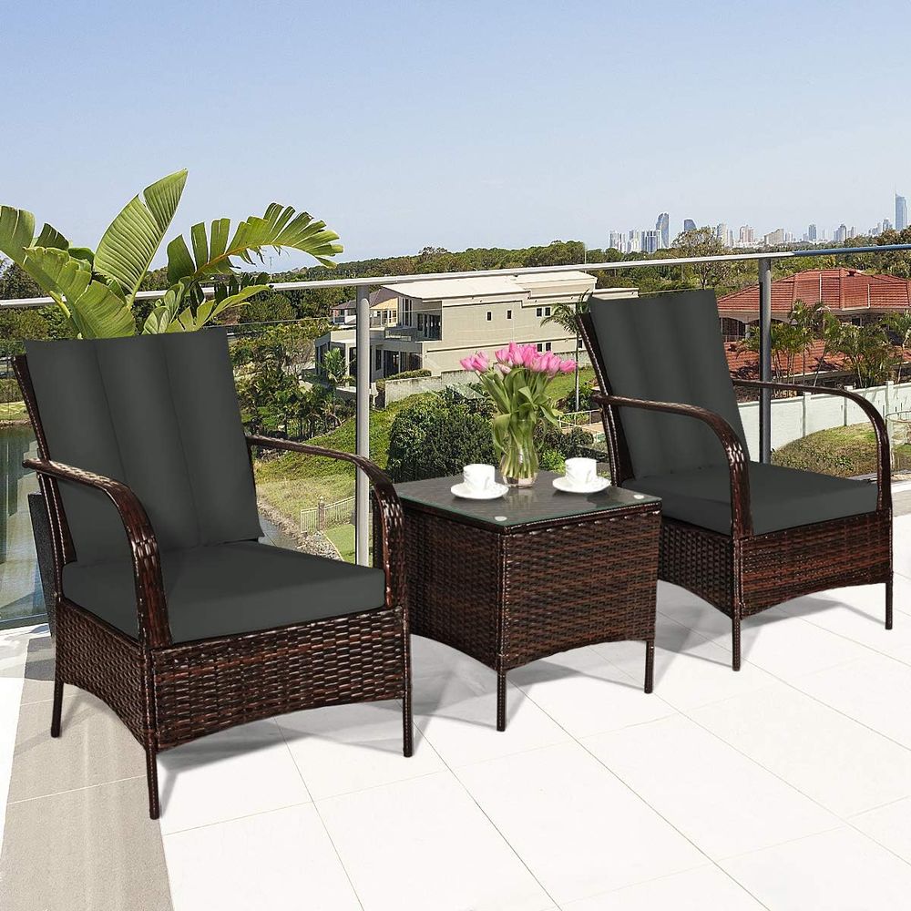 3-delige wicker loungeset, bui - Outdoor Furniture Bench recensie en prijs