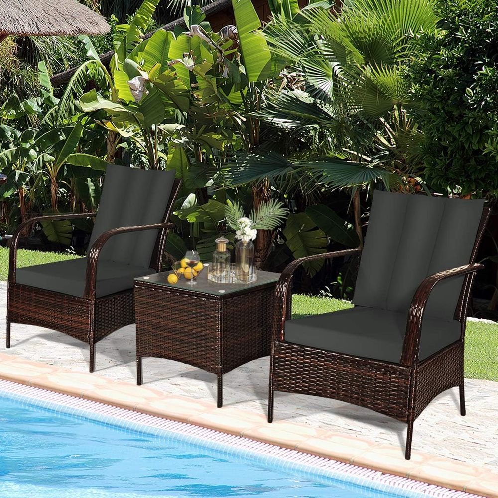 3-delige wicker loungeset, bui - Outdoor Furniture Bench recensie en prijs