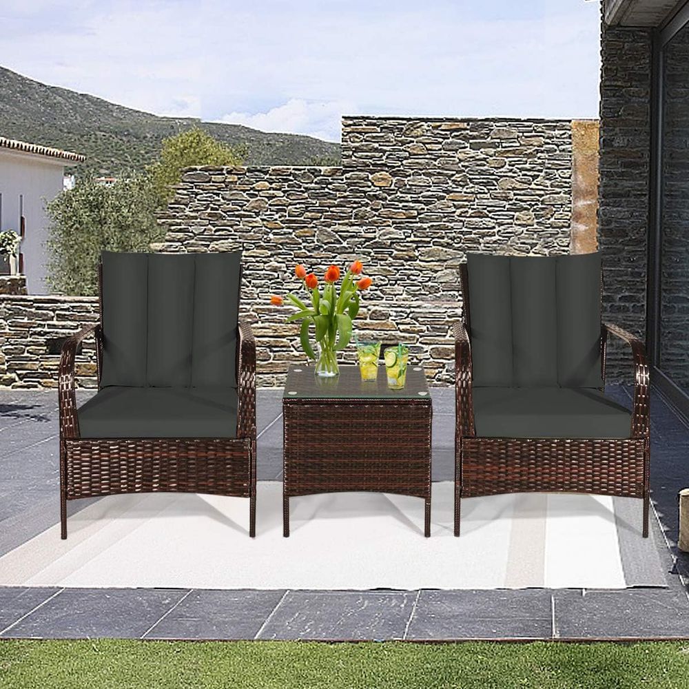 3-delige wicker loungeset, bui - Outdoor Furniture Bench recensie en prijs