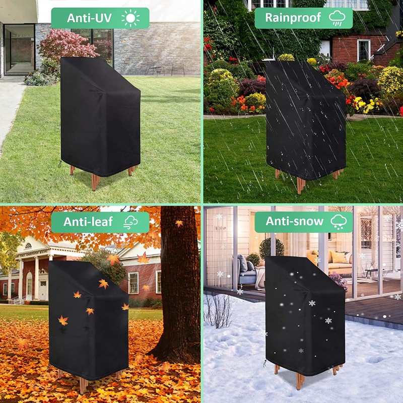 1/2/PCS Gestapelde Stoel Stofh - Outdoor Furniture Cover recensie en prijs