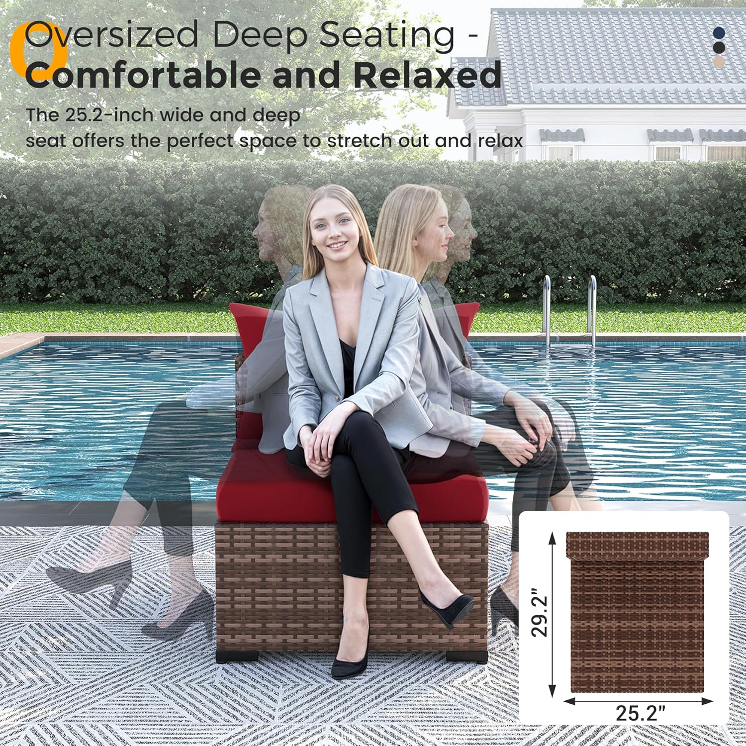8-delige all-weather wicker lo - Outdoor Furniture With Fire Pit Table recensie en prijs