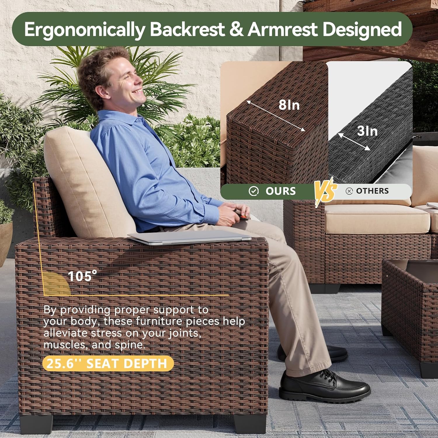 7-delige tuinmeubelset met bre - Outdoor Furniture With Fire Pit Table recensie en prijs