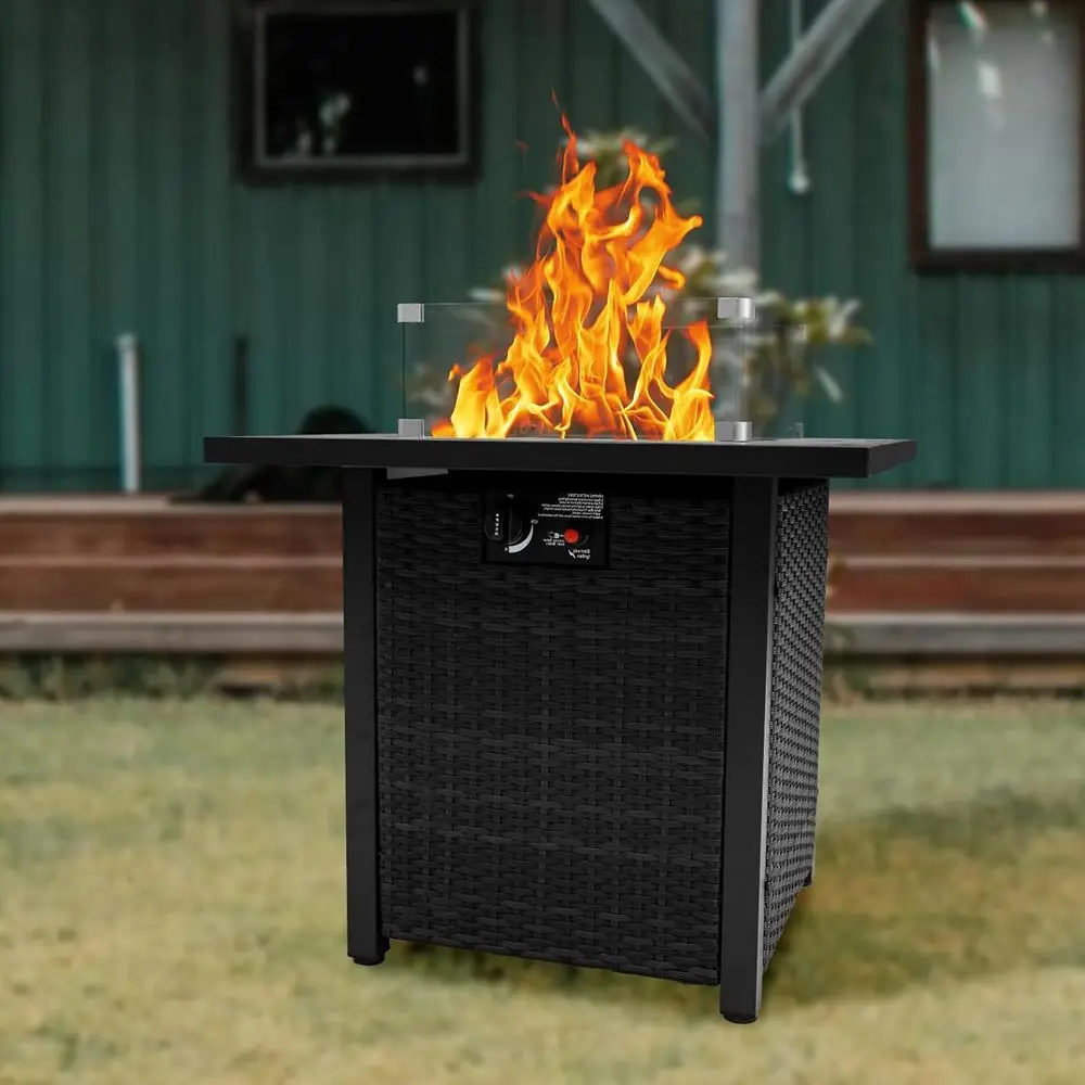Wicker tuinmeubelenset, rotan  - Outdoor Furniture With Fire Pit Table recensie en prijs