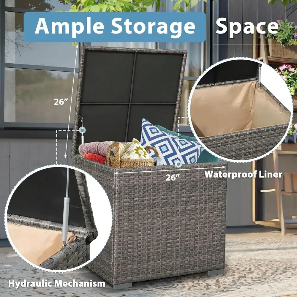 8-delige tuinmeubelenset met 4 - Outdoor Furniture With Fire Pit Table recensie en prijs