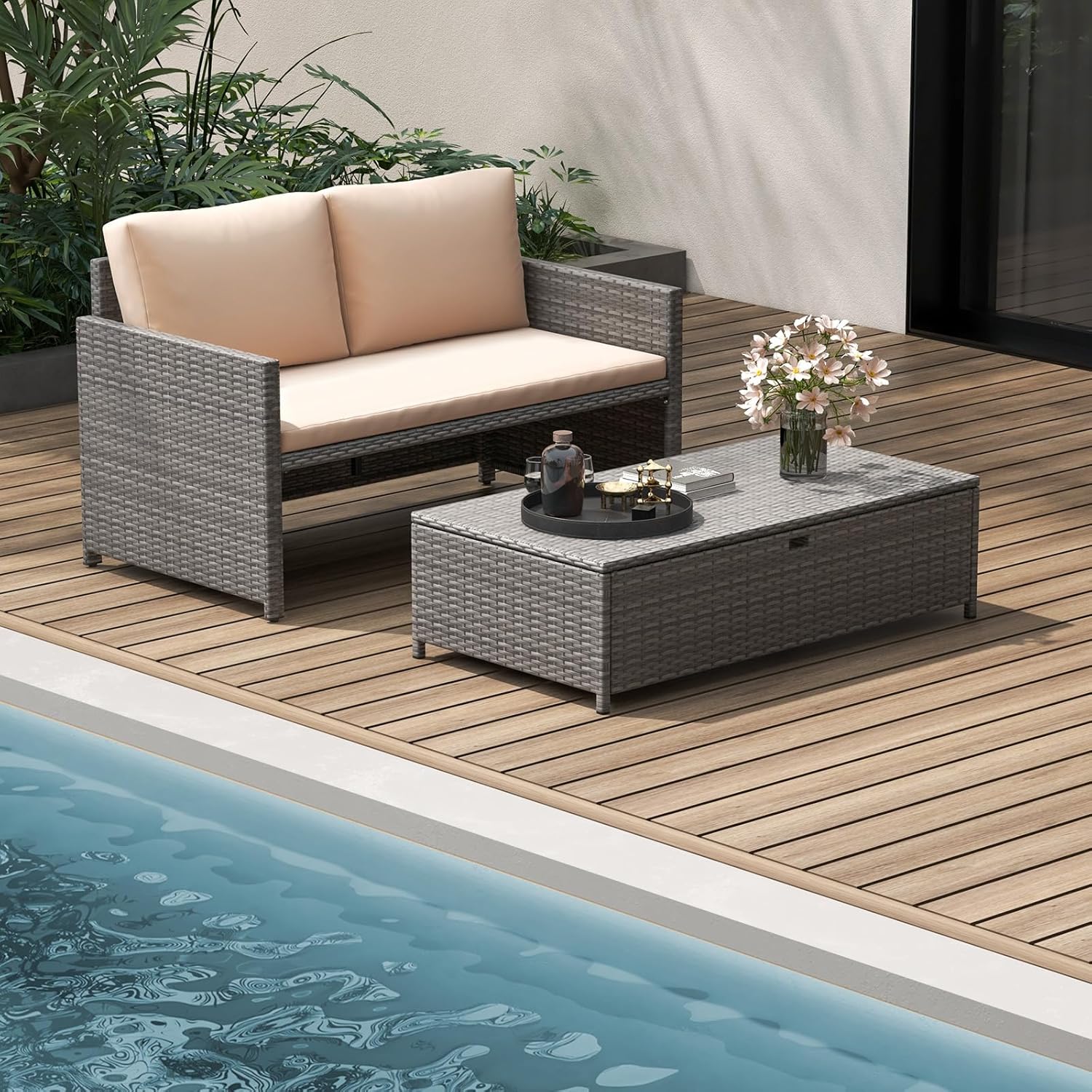 Wicker Patio Daybed Loveseat O - Outdoor Daybed Sofa recensie en prijs