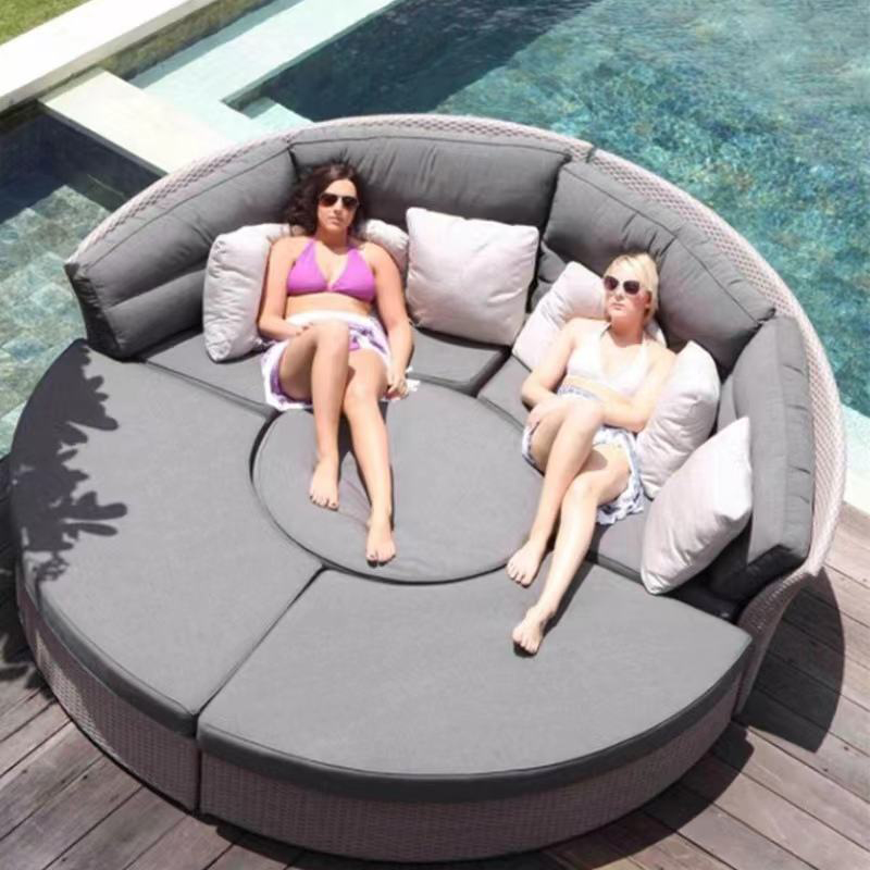 Ronde rotan dagbedbankset voor - Outdoor Daybed Sofa recensie en prijs