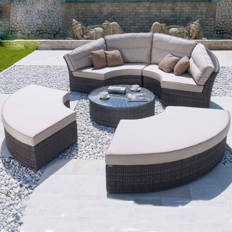 Ronde rotan dagbedbankset voor - Outdoor Daybed Sofa recensie en prijs