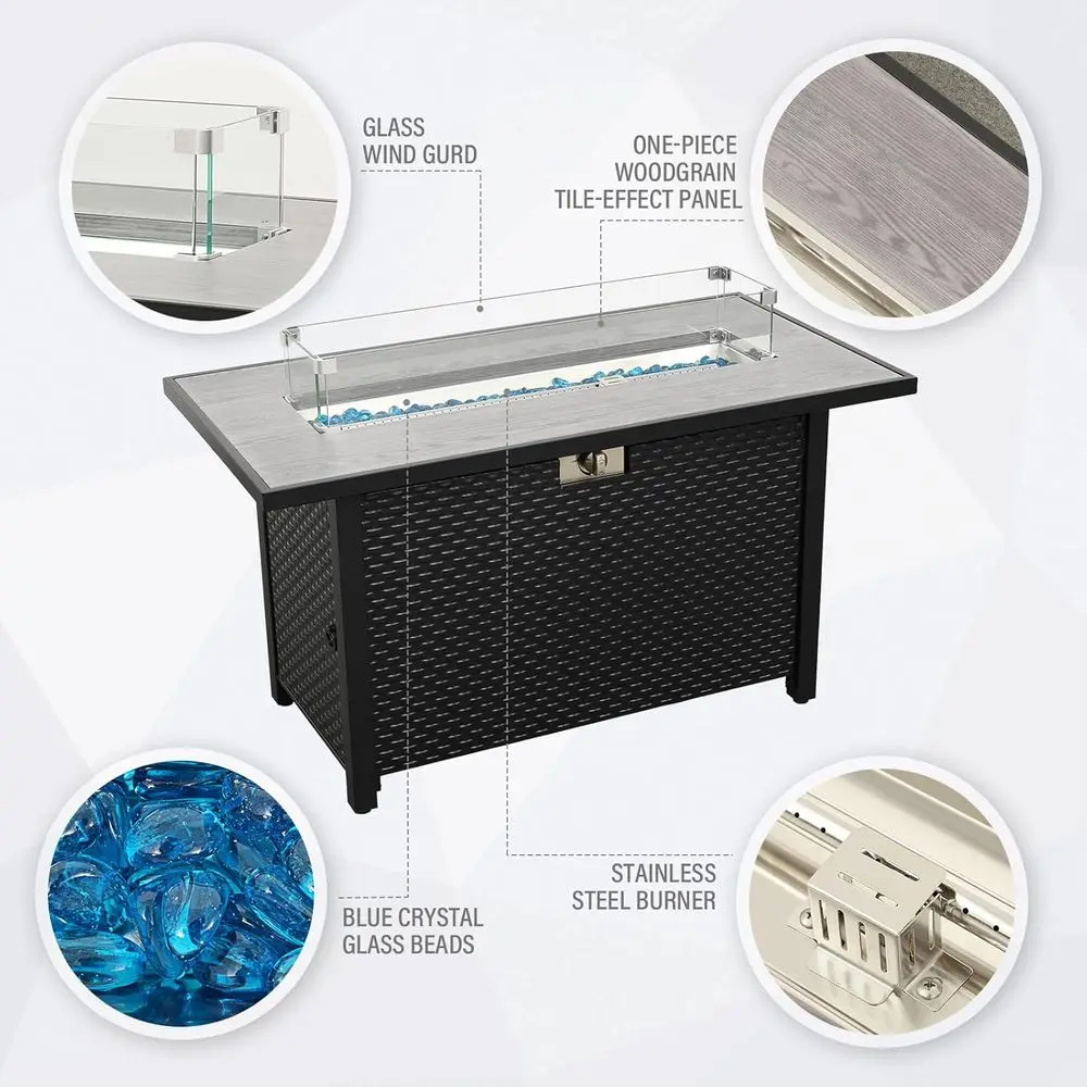 45-delige tuinmeubelset met 7  - Outdoor Furniture With Fire Pit Table recensie en prijs