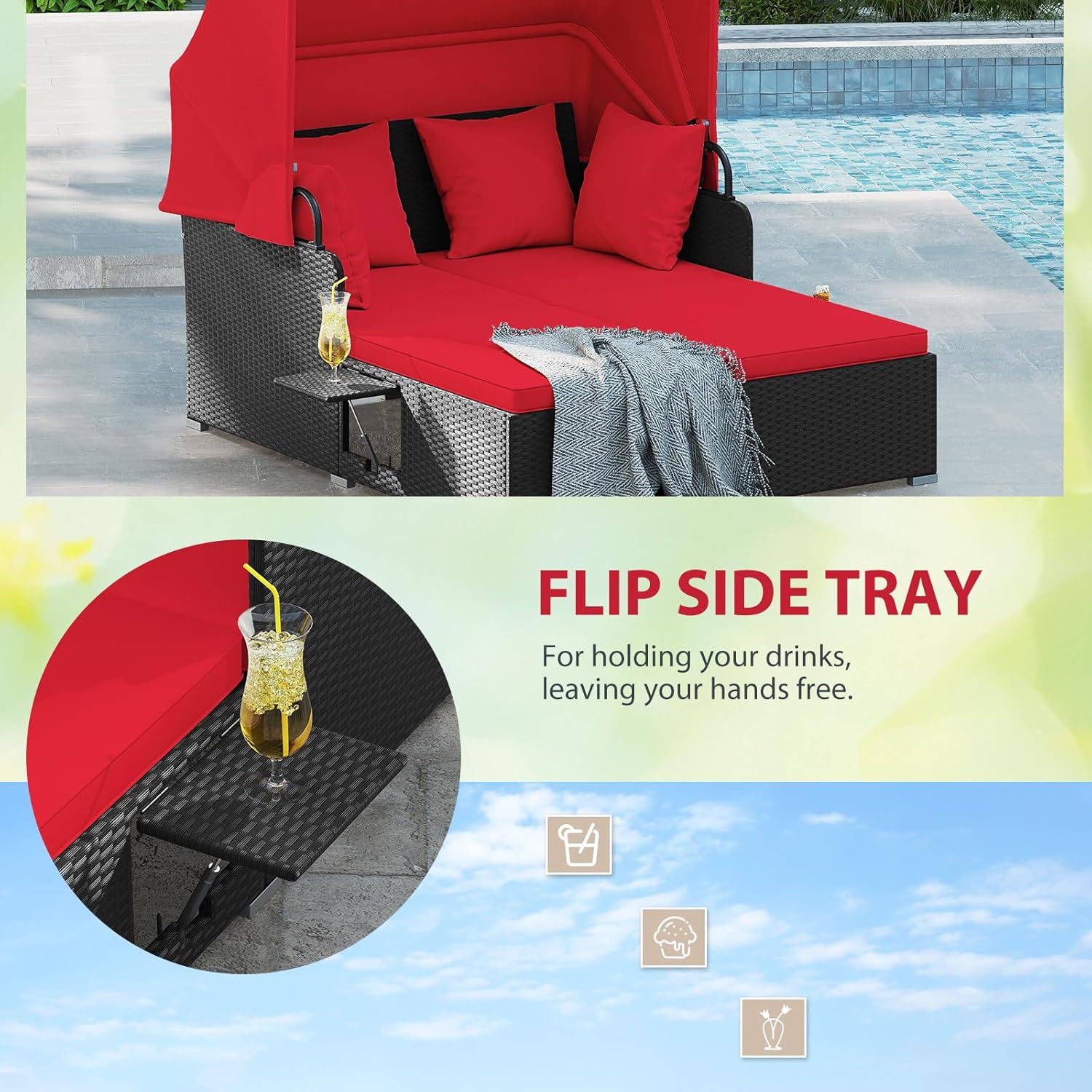 2-persoons rotan buiten dagbed - Outdoor Daybed Sofa recensie en prijs