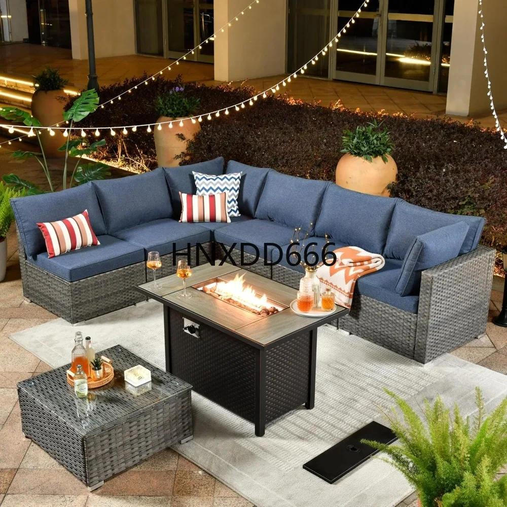 8-delige tuinmeubelset voor bu - Outdoor Furniture With Fire Pit Table recensie en prijs