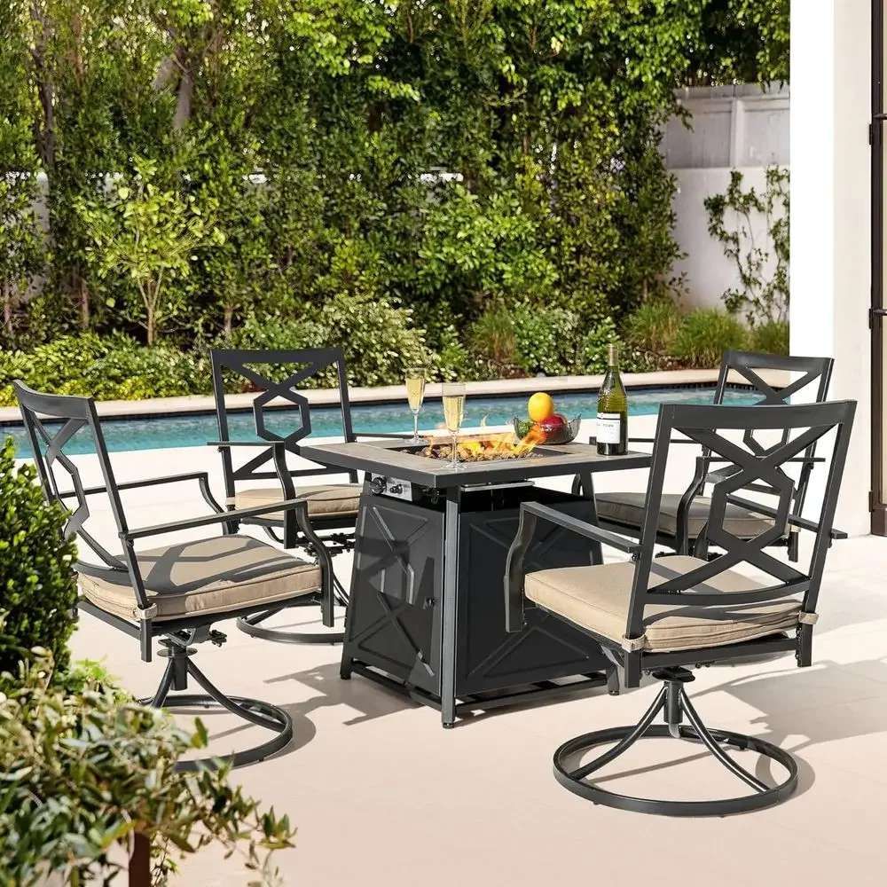 5-delige tuinmeubelset met vuu - Outdoor Furniture With Fire Pit Table recensie en prijs