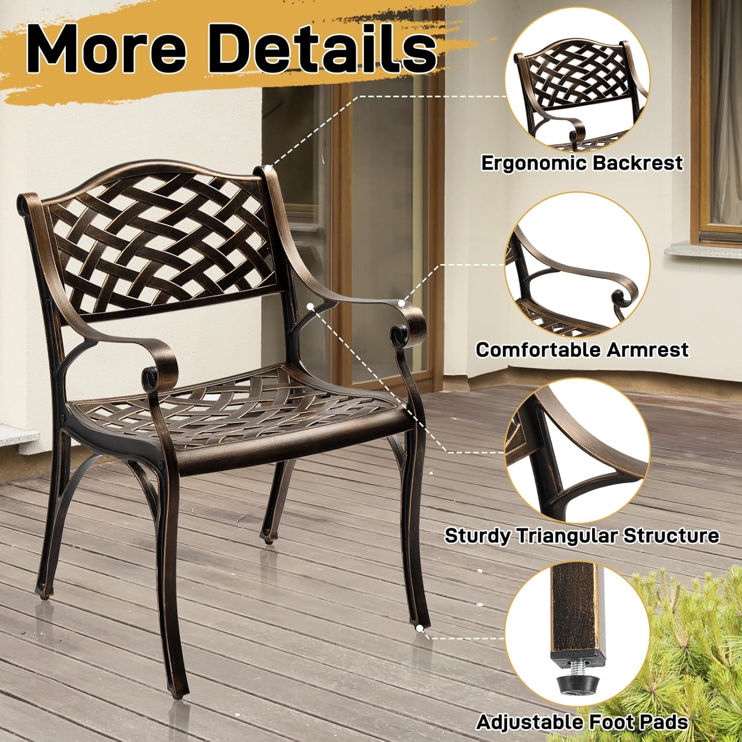 Buitenstoelen van gegoten alum - Outdoor Furniture Dining Set recensie en prijs